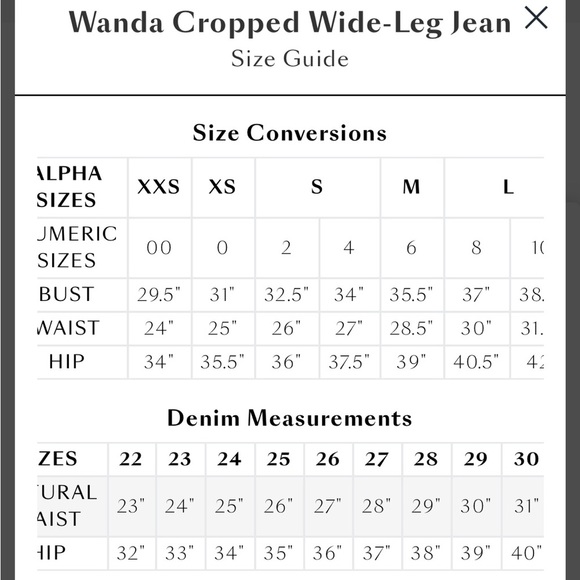 L'AGENCE Wanda Wide Leg High Rise Crop Uncut Hem Frisco Indigo Blue Wash Size 30 - Picture 11 of 11